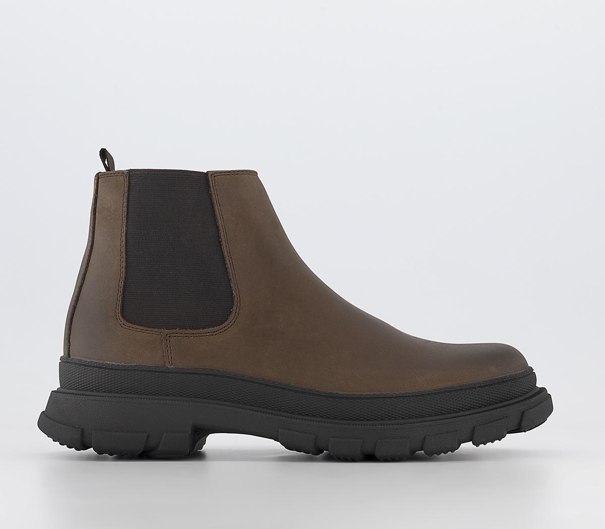 OFFICE Brentwood Heavy Sole Chelsea Boots Brown Leather - Men’s Boots