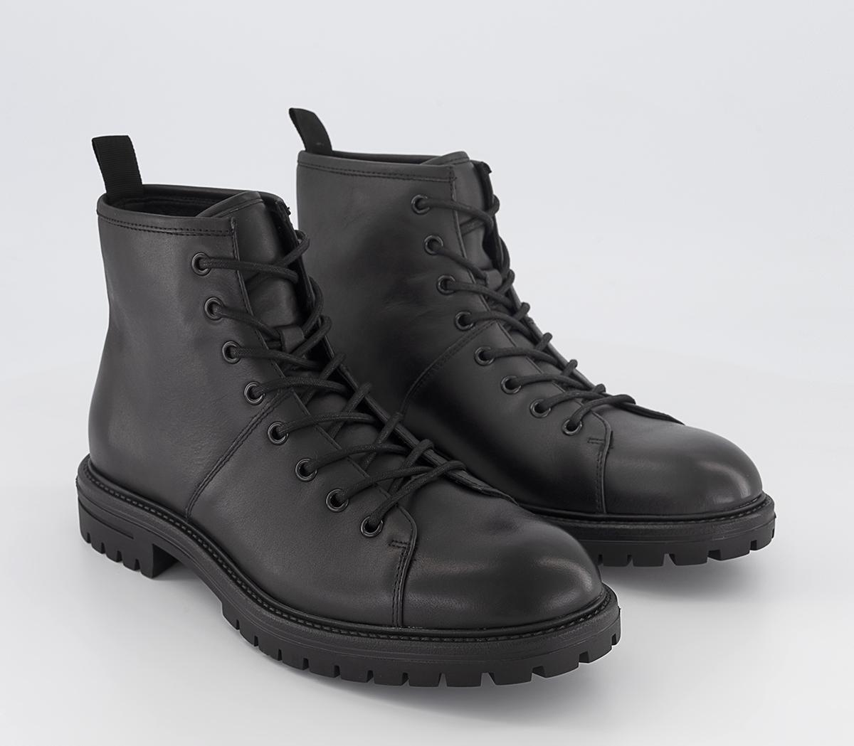 OFFICE Bumble Monkey Boots Black Leather Men’s Boots