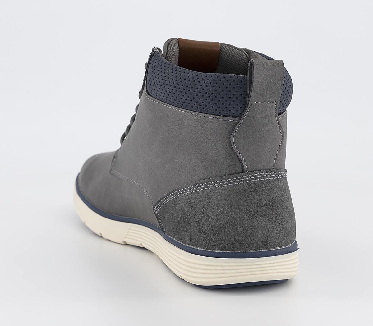 OFFICE Calverton Mid Top Sneaker Boots OFFICE Calverton Mid Top Sneaker Boots Grey