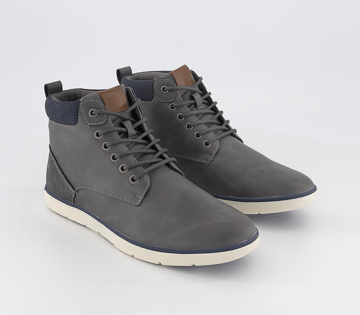 OFFICE Calverton Mid Top Sneaker Boots OFFICE Calverton Mid Top Sneaker Boots Grey