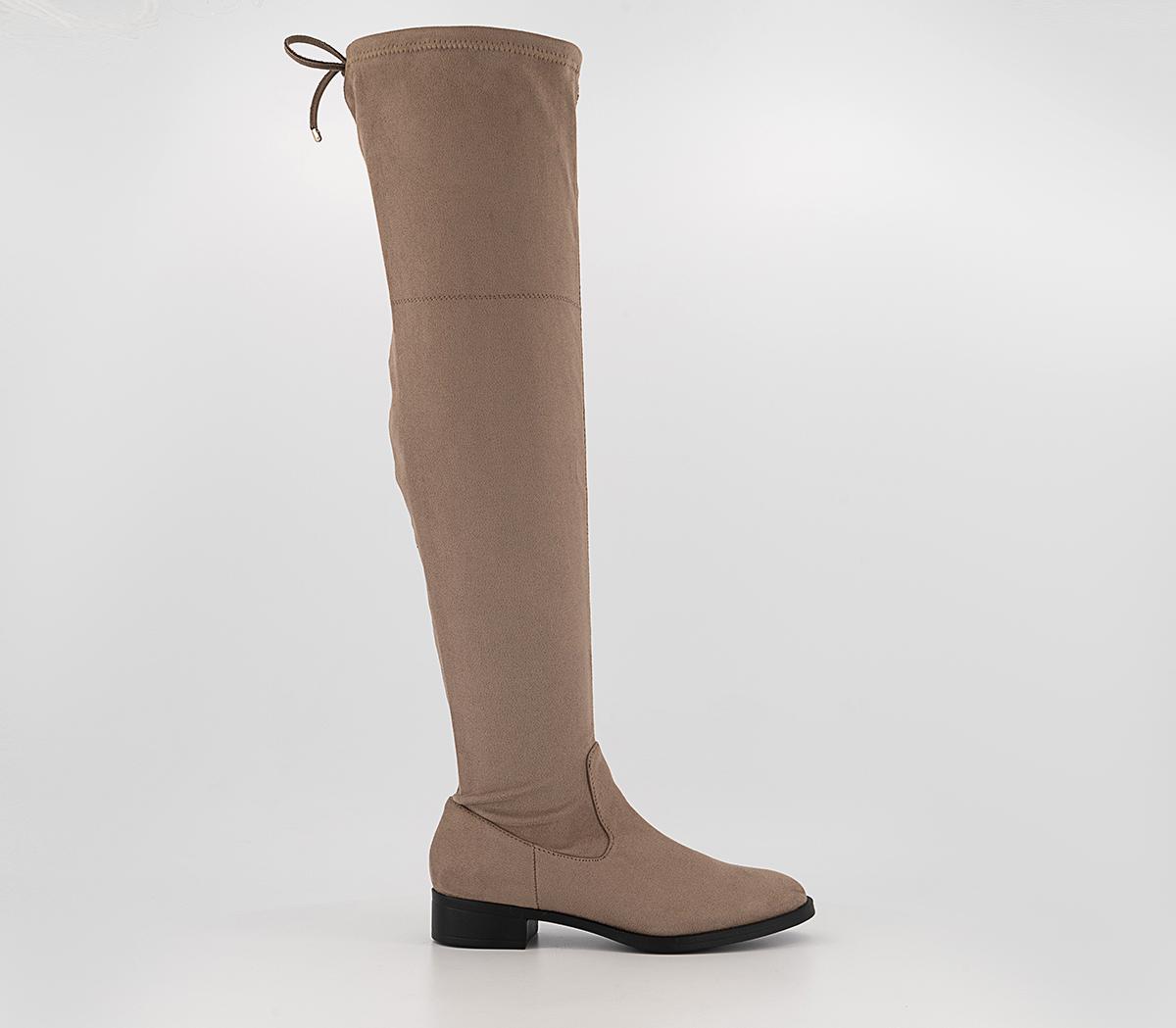 Over the knee boots hot sale taupe