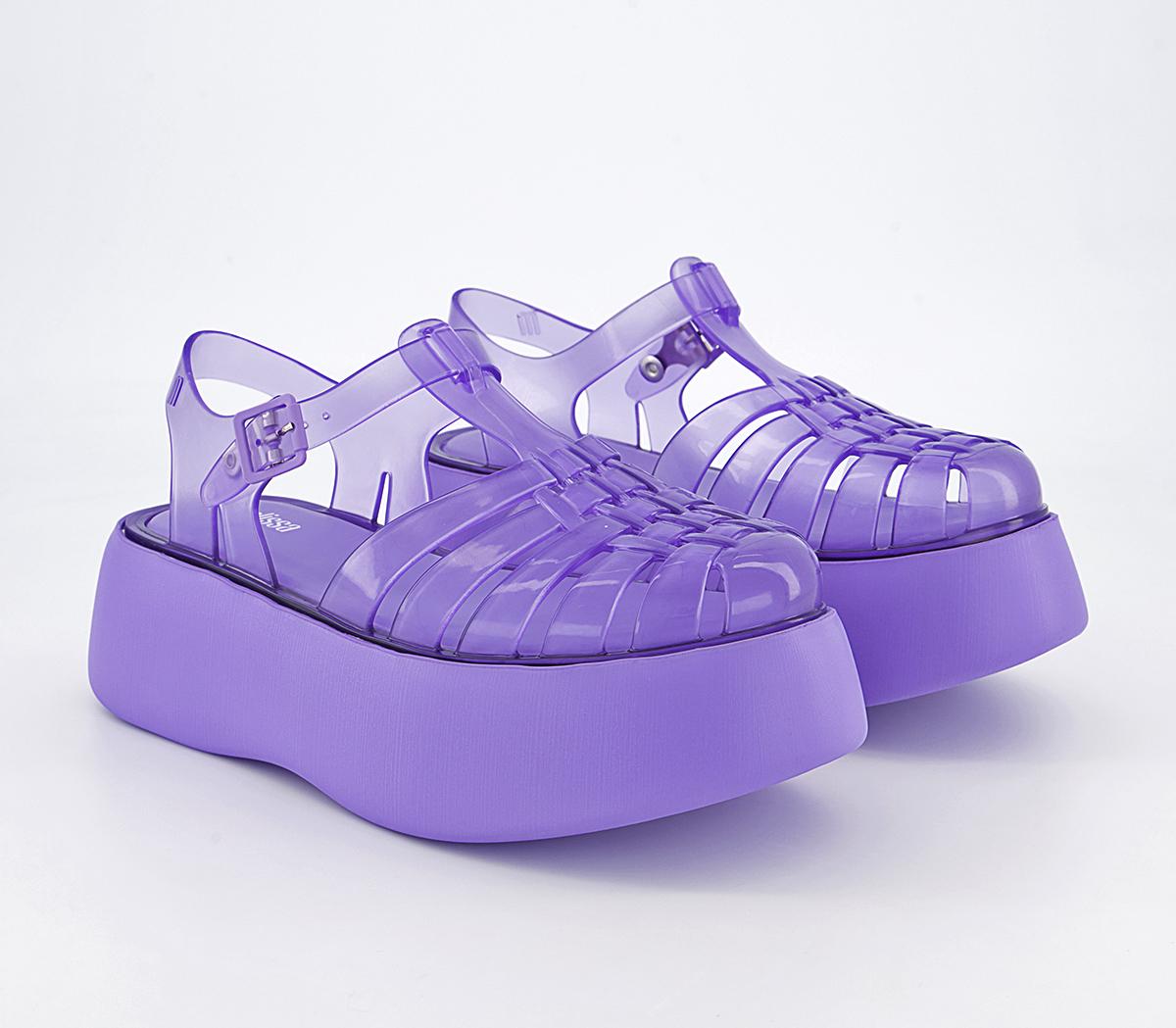 Melissa Melissa Possession Plato Sandals Violet Trans - Jelly Shoes