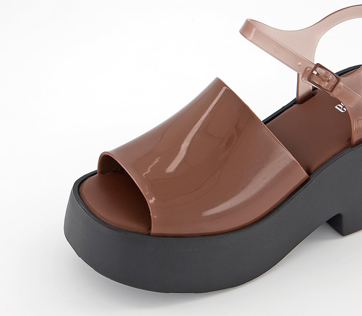 Melissa Melissa Pose Platform Sandals Melissa Melissa Pose Platform Sandals Chocolate Contrast