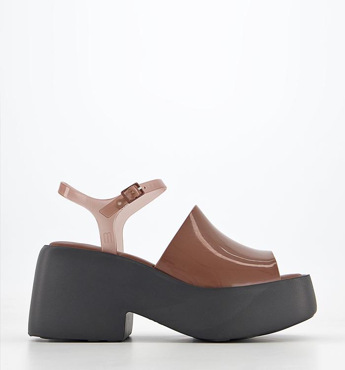 Melissa Melissa Pose Platform Sandals Chocolate Contrast
