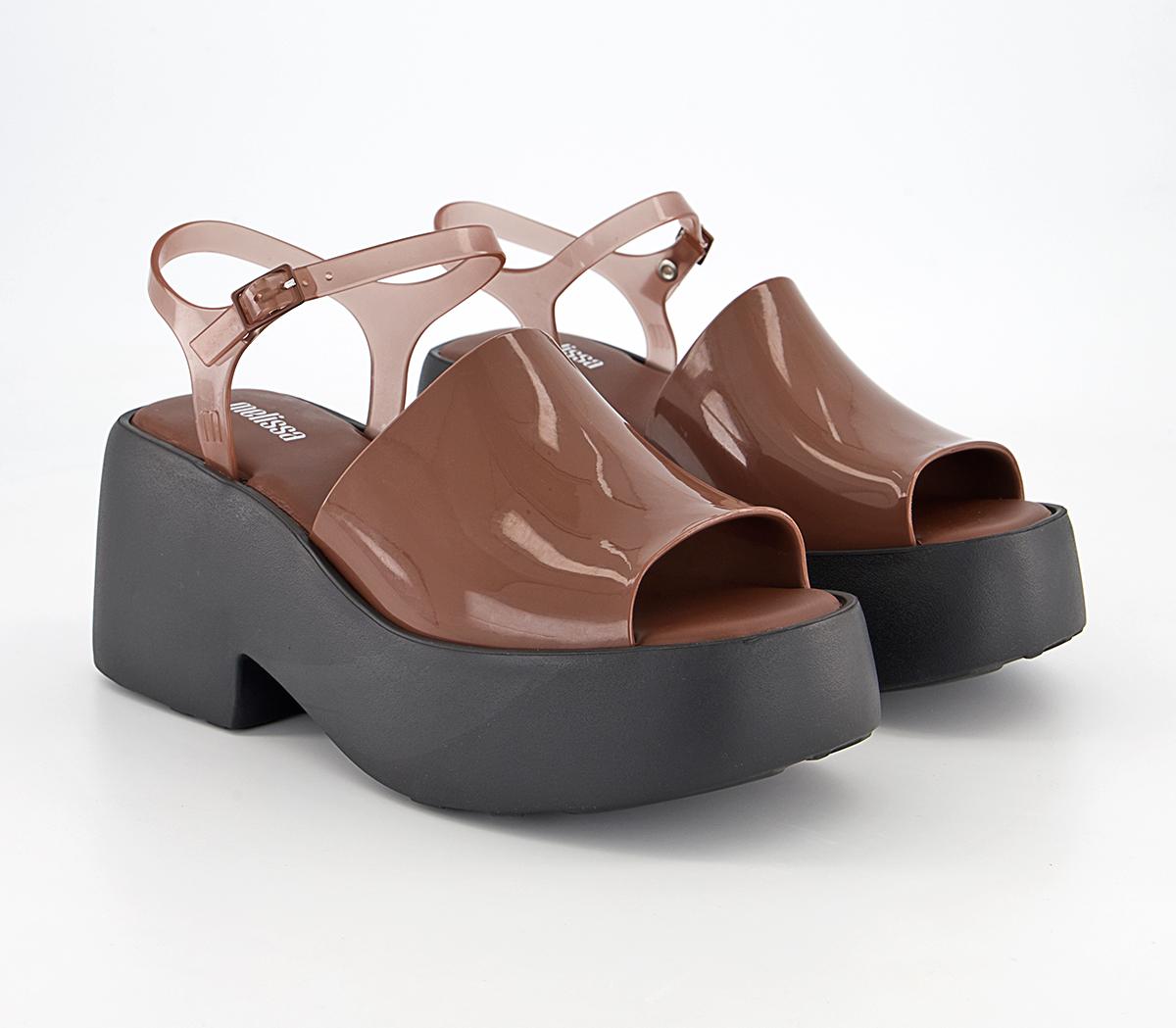 Melissa Melissa Pose Platform Sandals Melissa Melissa Pose Platform Sandals Chocolate Contrast