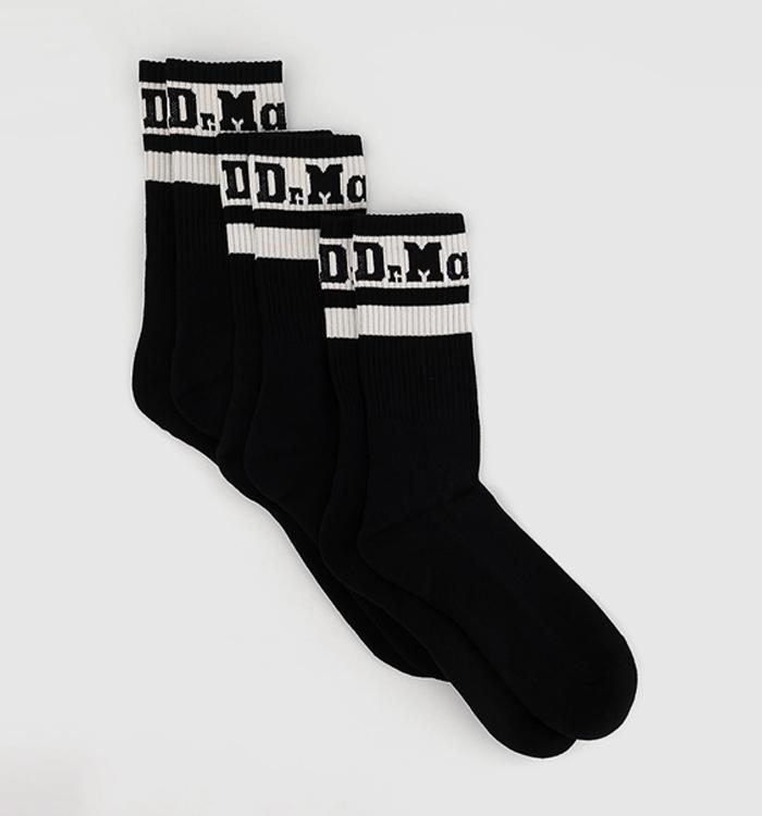 Dr. Martens Athletic 3 Pack Socks Black