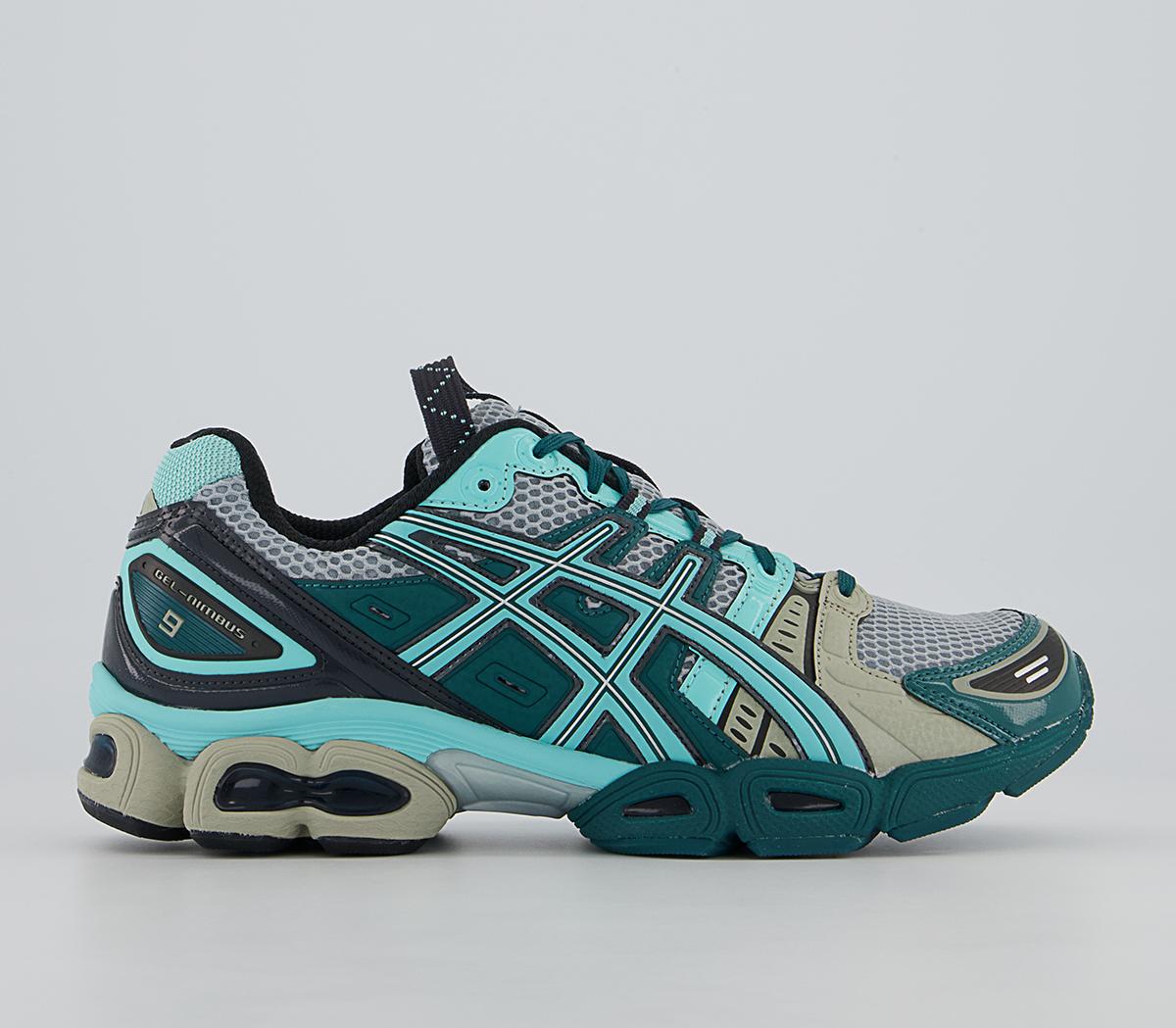 ASICSUB3-s Gel-nimbus 9 TrainersKiko Pure Silver Aruba Blue