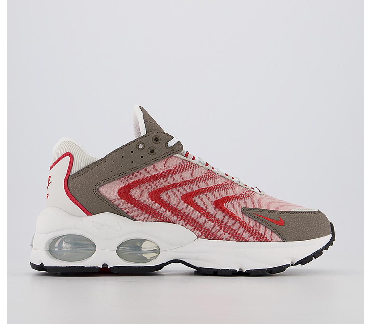 NikeAir Max Tailwind Trainers Light Bone Red Clay Olive Grey