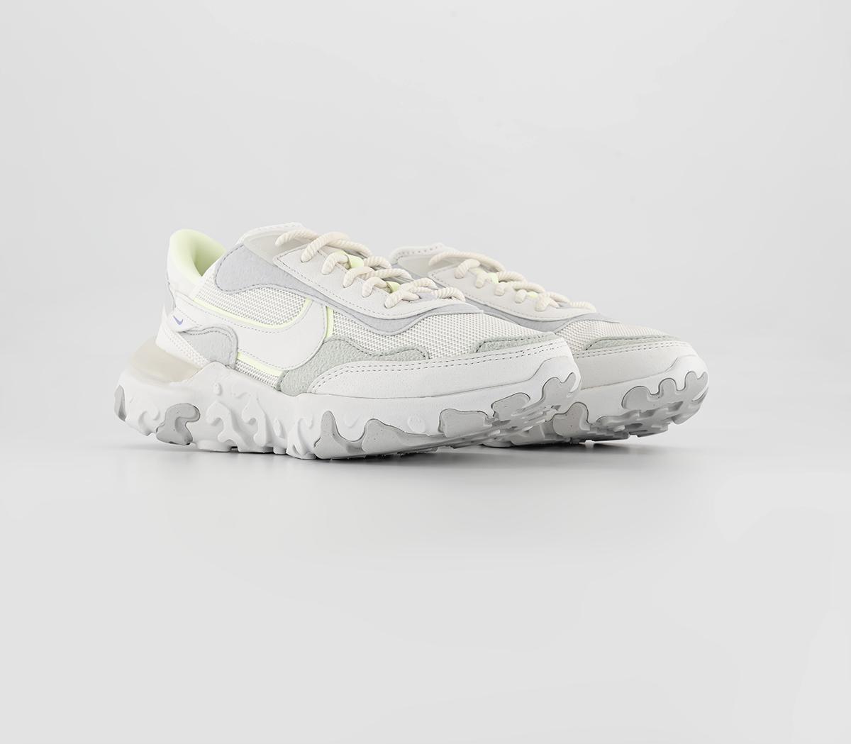 Nike Womens React Revision Trainers Summit White Photon Dust, 4