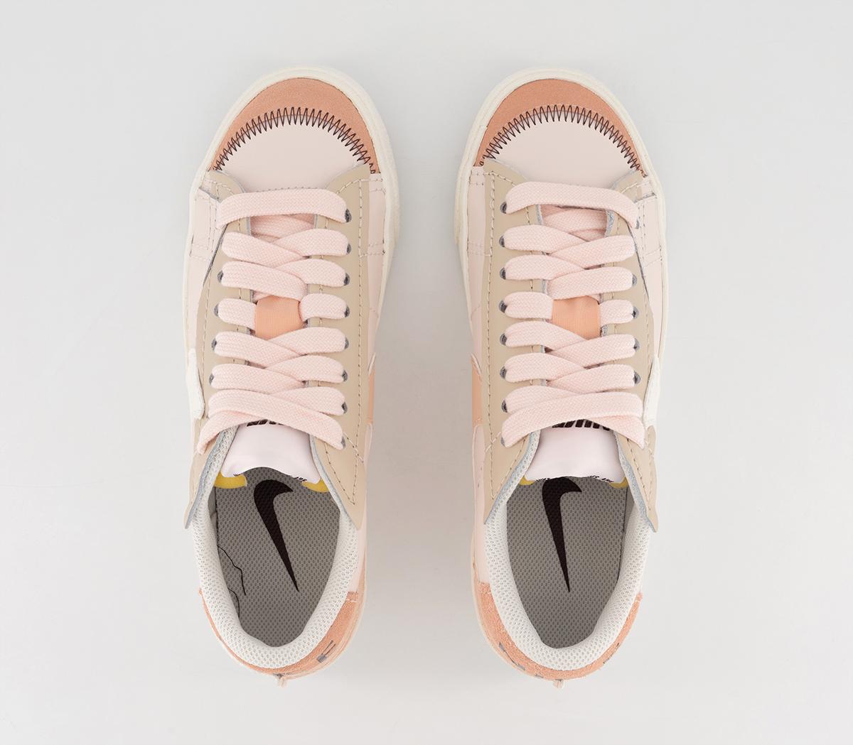 Nike Nike Blazer Low Jumbo Trainers Light Soft Pink Sail Arctic Orange
