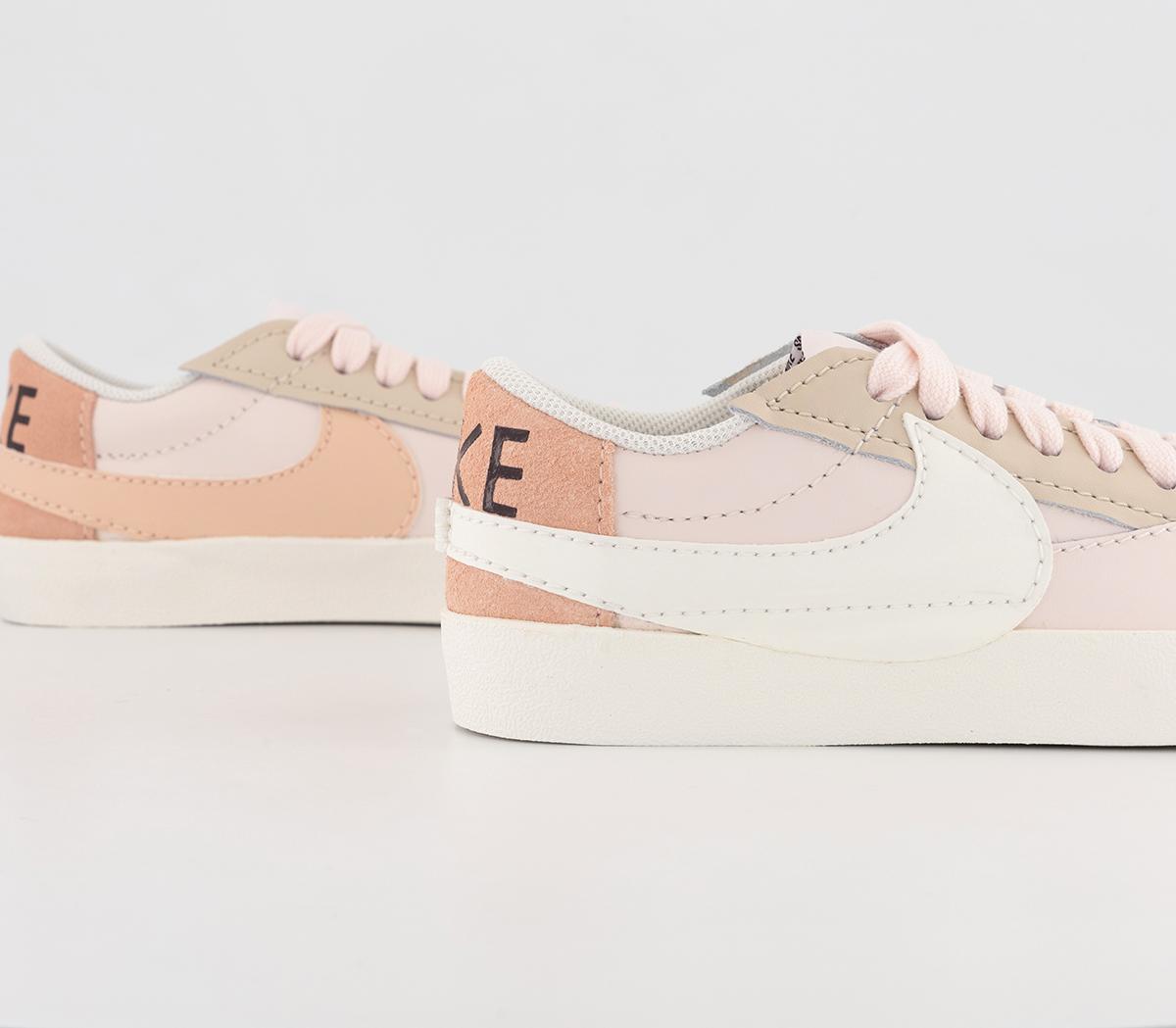 Nike Nike Blazer Low Jumbo Trainers Light Soft Pink Sail Arctic Orange