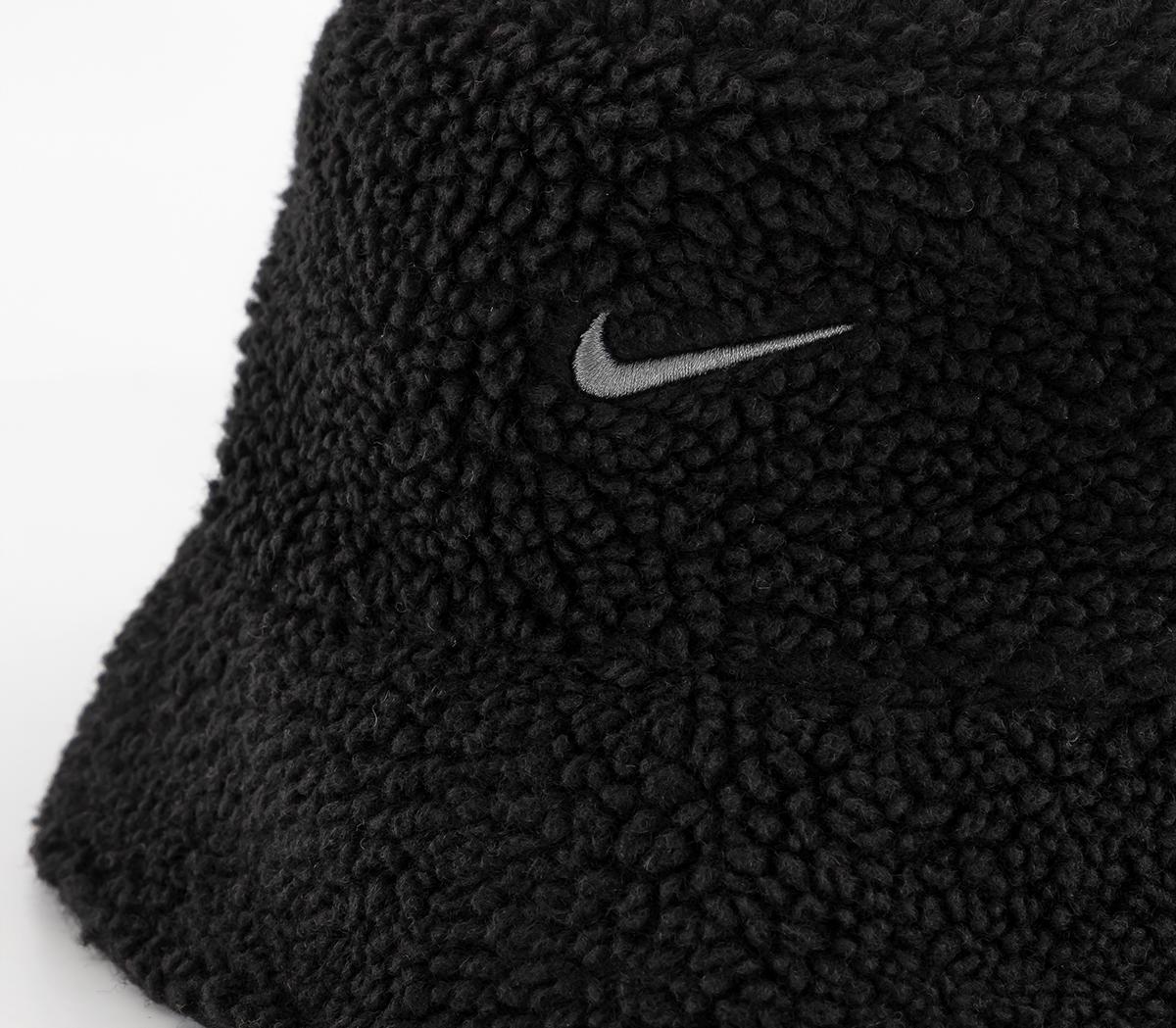 Nike Reversible Sherpa Bucket Hat Black Smoke Grey - Accessories