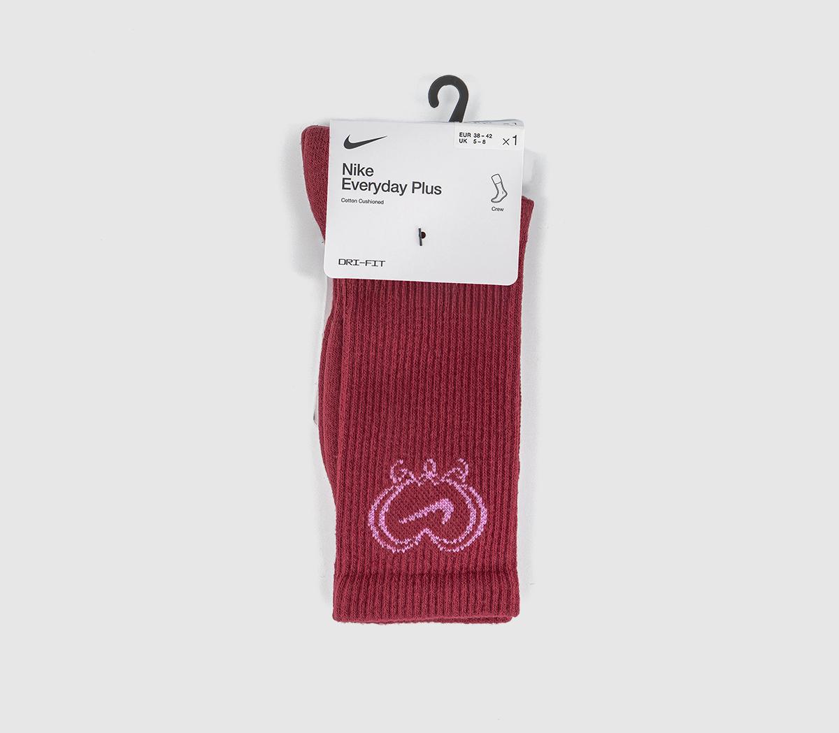 NikeCrew Socks 1 PairHeart Crimson Magenta