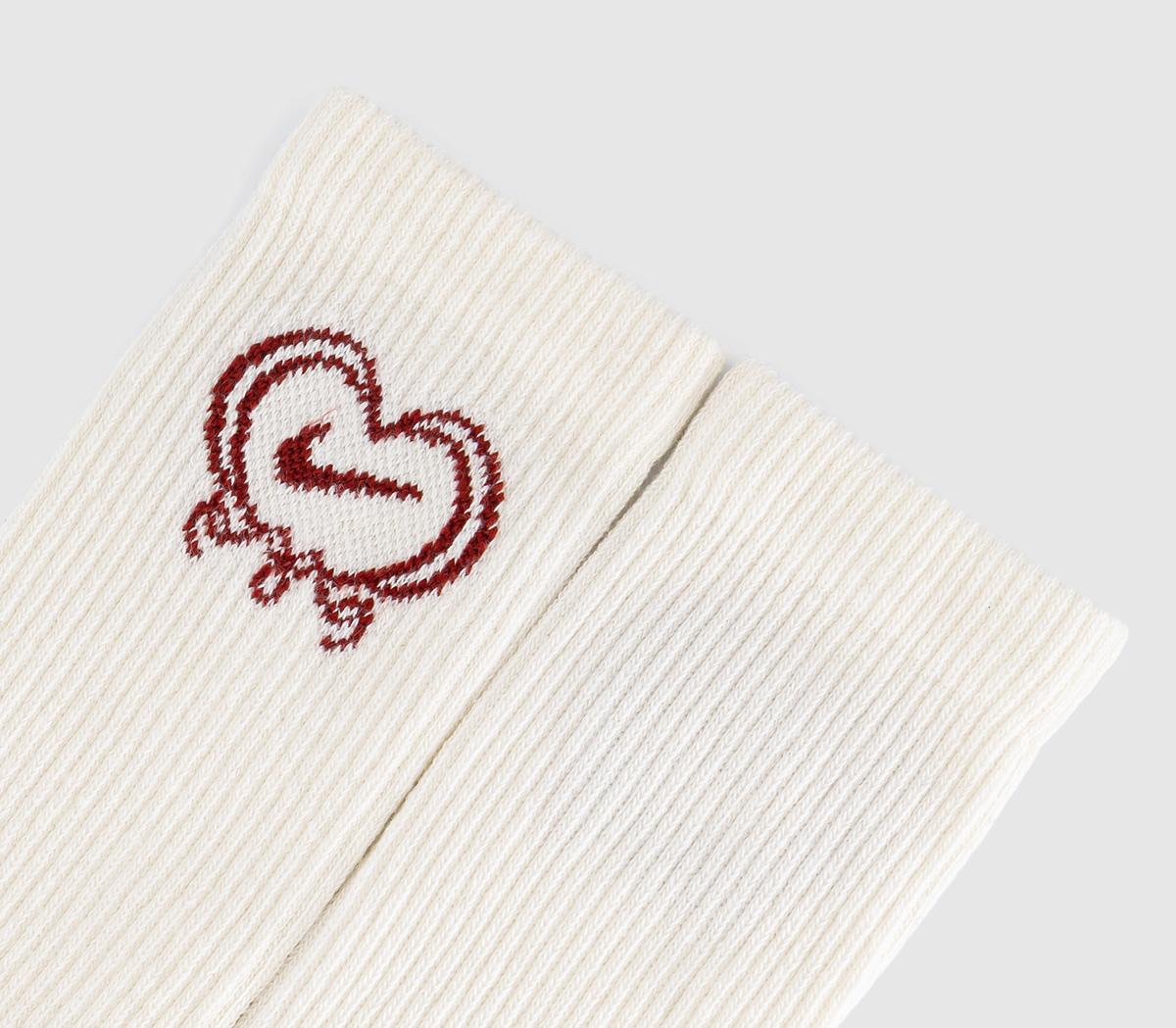 NikeCrew Socks 1 PairHeart Sail Team Crimson