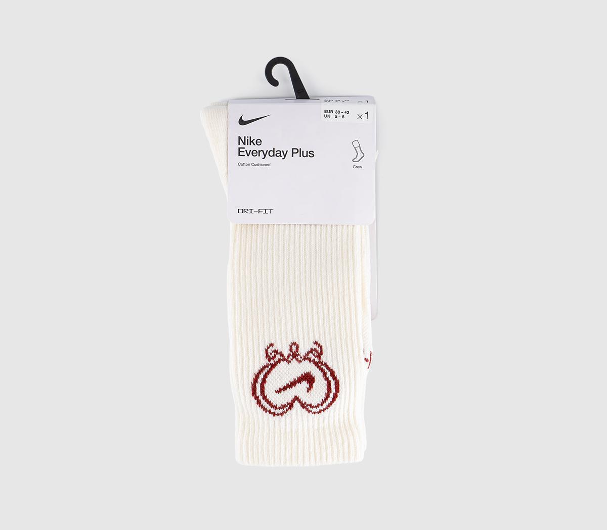 NikeCrew Socks 1 PairHeart Sail Team Crimson