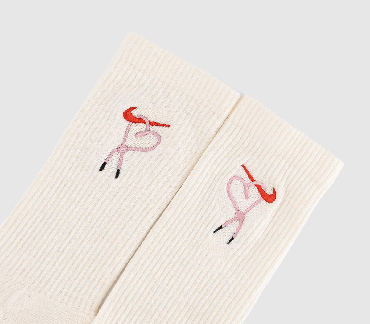NikeCrew Socks 1 PairSail Pink Foam University Red