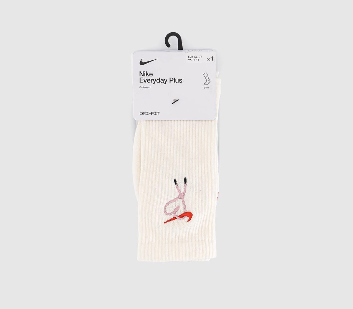 NikeCrew Socks 1 PairSail Pink Foam University Red