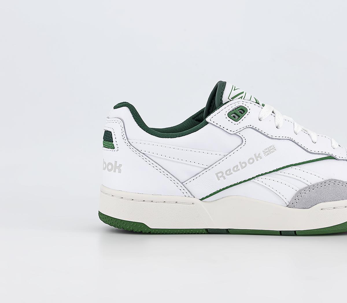 Reebok Bb 4000 II Trainers White Chalk Dark Green - Men's Trainers