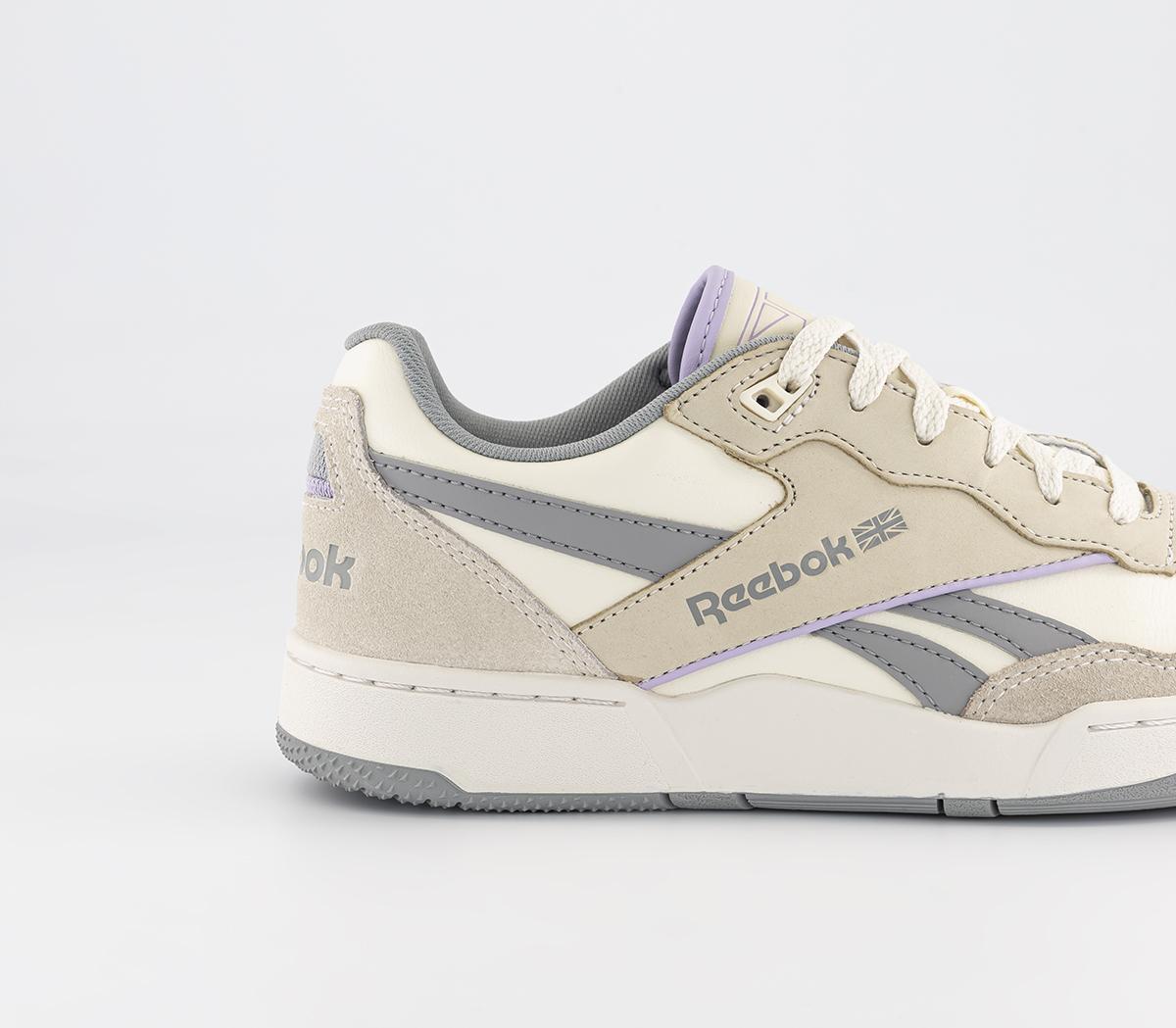 Reebok Bb 4000 II Trainers Reebok Bb 4000 II Trainers Classic White Pure Grey Purple Oasis
