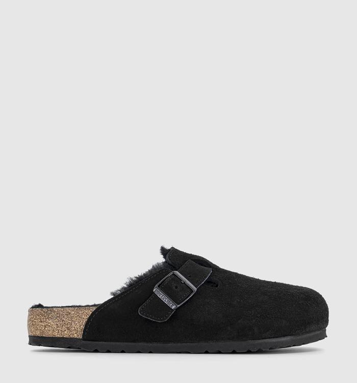BIRKENSTOCK Boston Shearling Clogs Black
