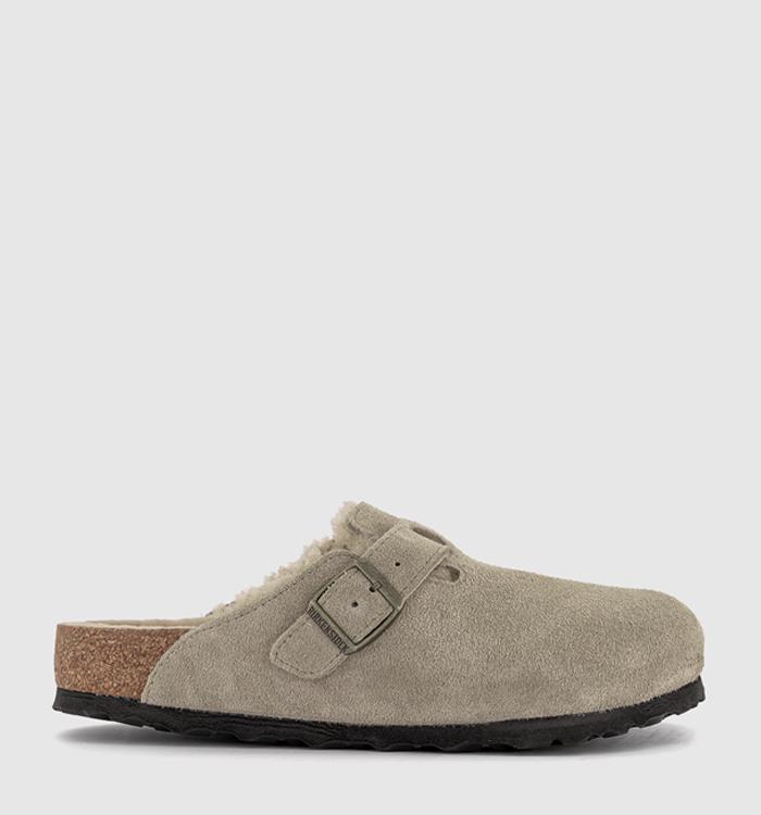 BIRKENSTOCK Boston Shearling Clogs M Taupe