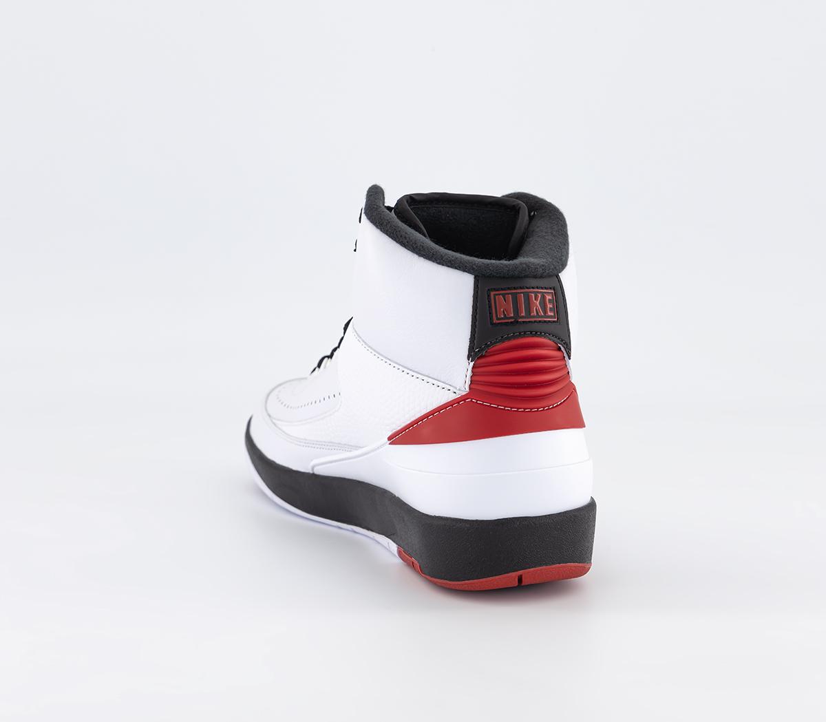 Jordan Air Jordan 2 Trainers White Varsity Red Black - Men's Trainers