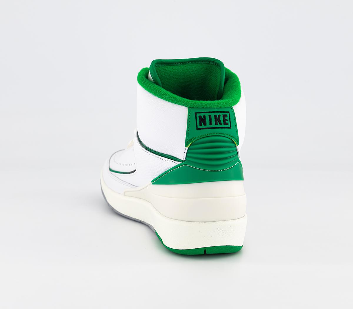 JordanAir Jordan 2 Trainers White Lucky Green Light Grey