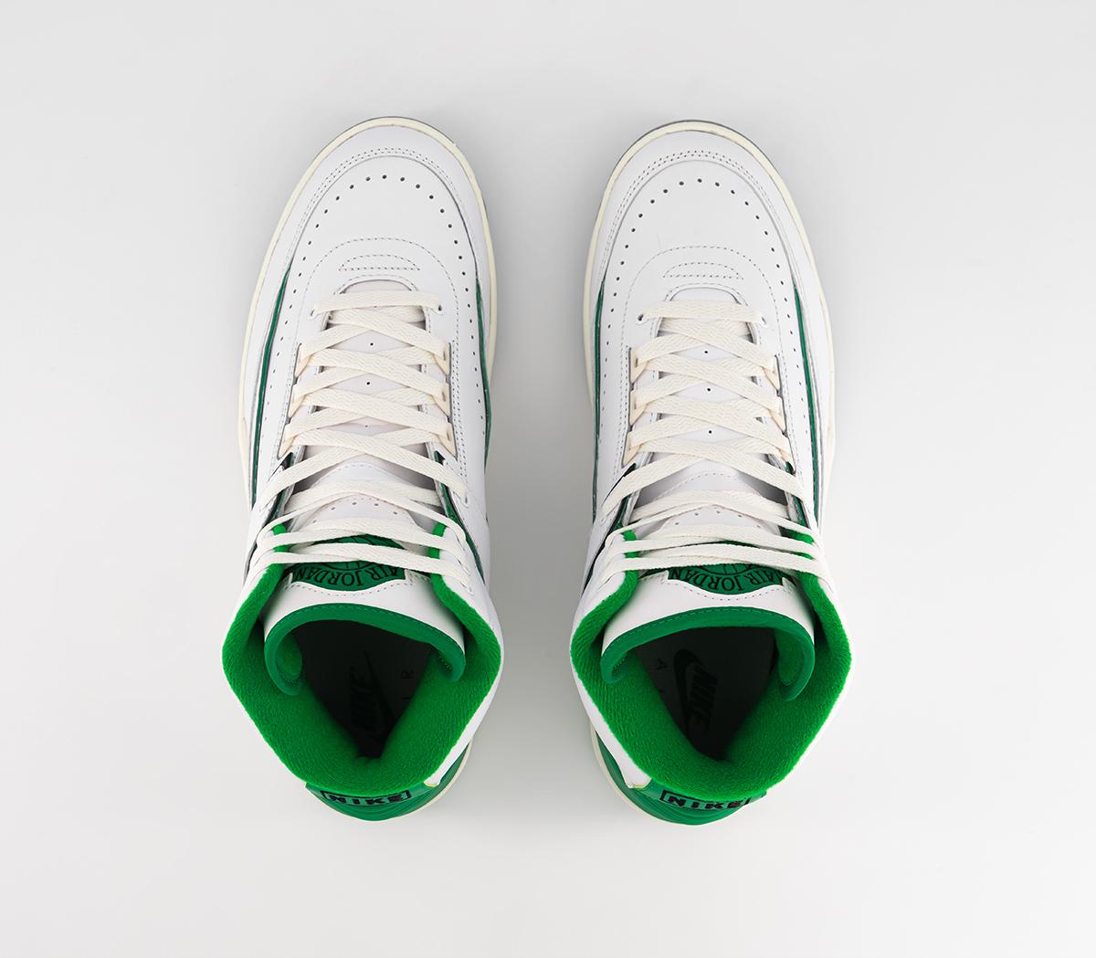 JordanAir Jordan 2 Trainers White Lucky Green Light Grey