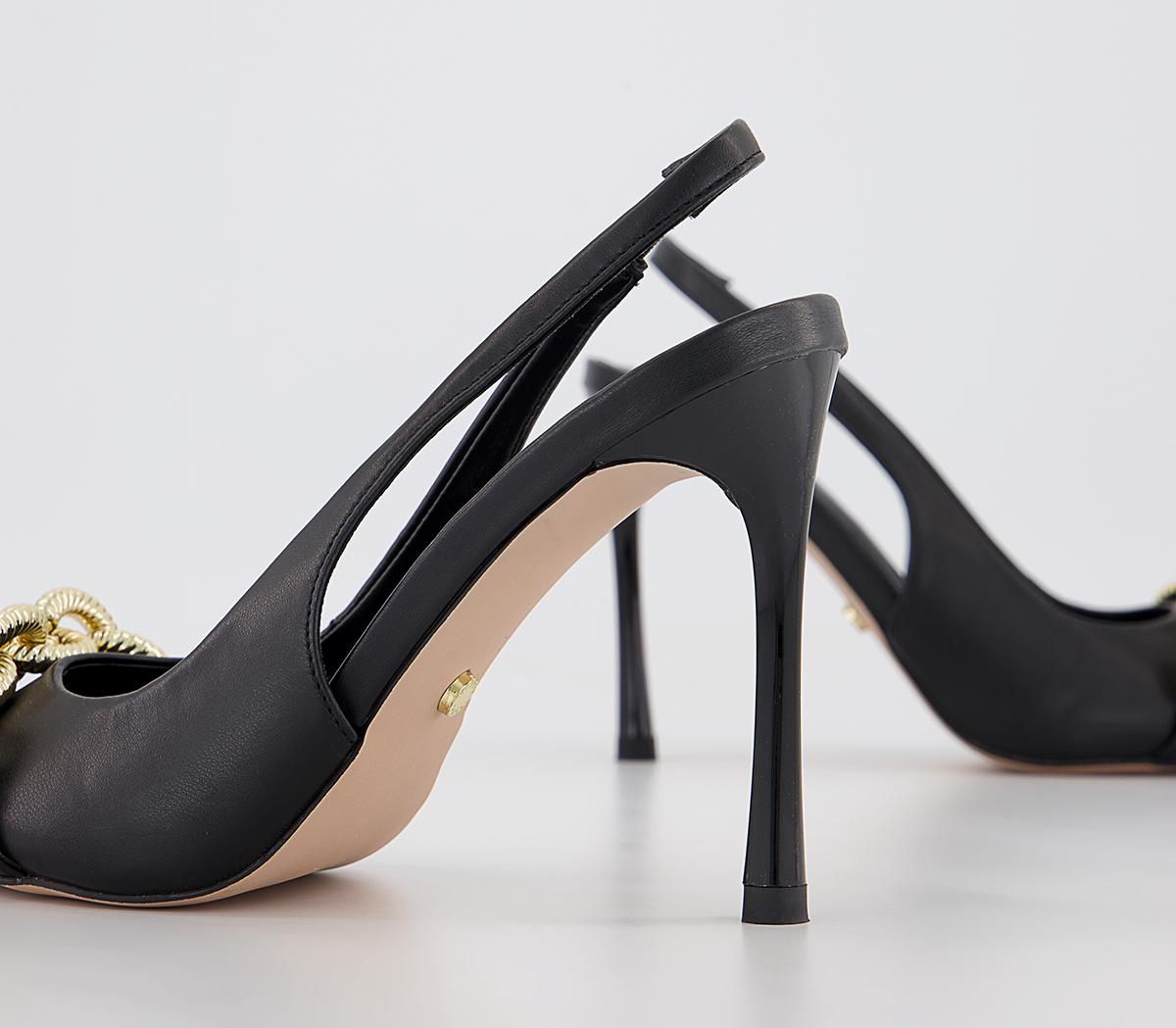 OFFICEHattie Chain Detail Point Court HeelsBlack