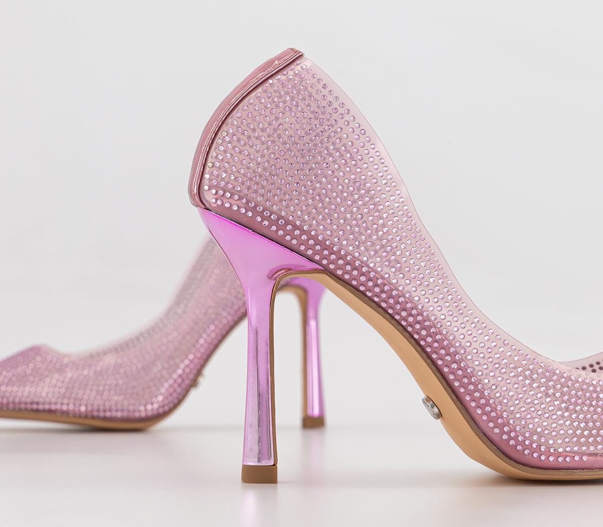 OFFICEHalsey Embellished Vinyl CourtsPink Embellished
