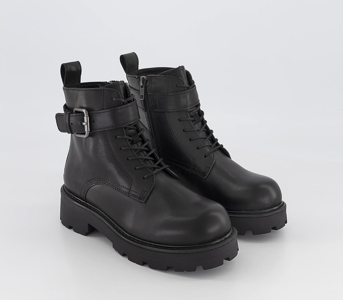 Vagabond Shoemakers Cosmo 2.0 Lace Up Buckle Boots Black - Women's ...