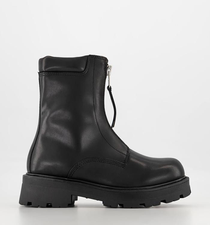 Vagabond Shoemakers Cosmo 2.0 Front Zip Boots Black