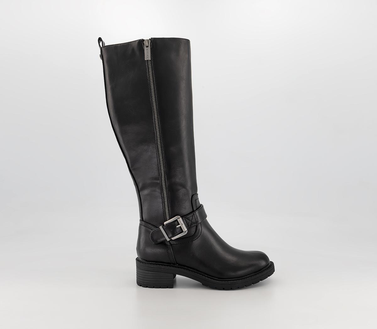 Office black knee hot sale high boots