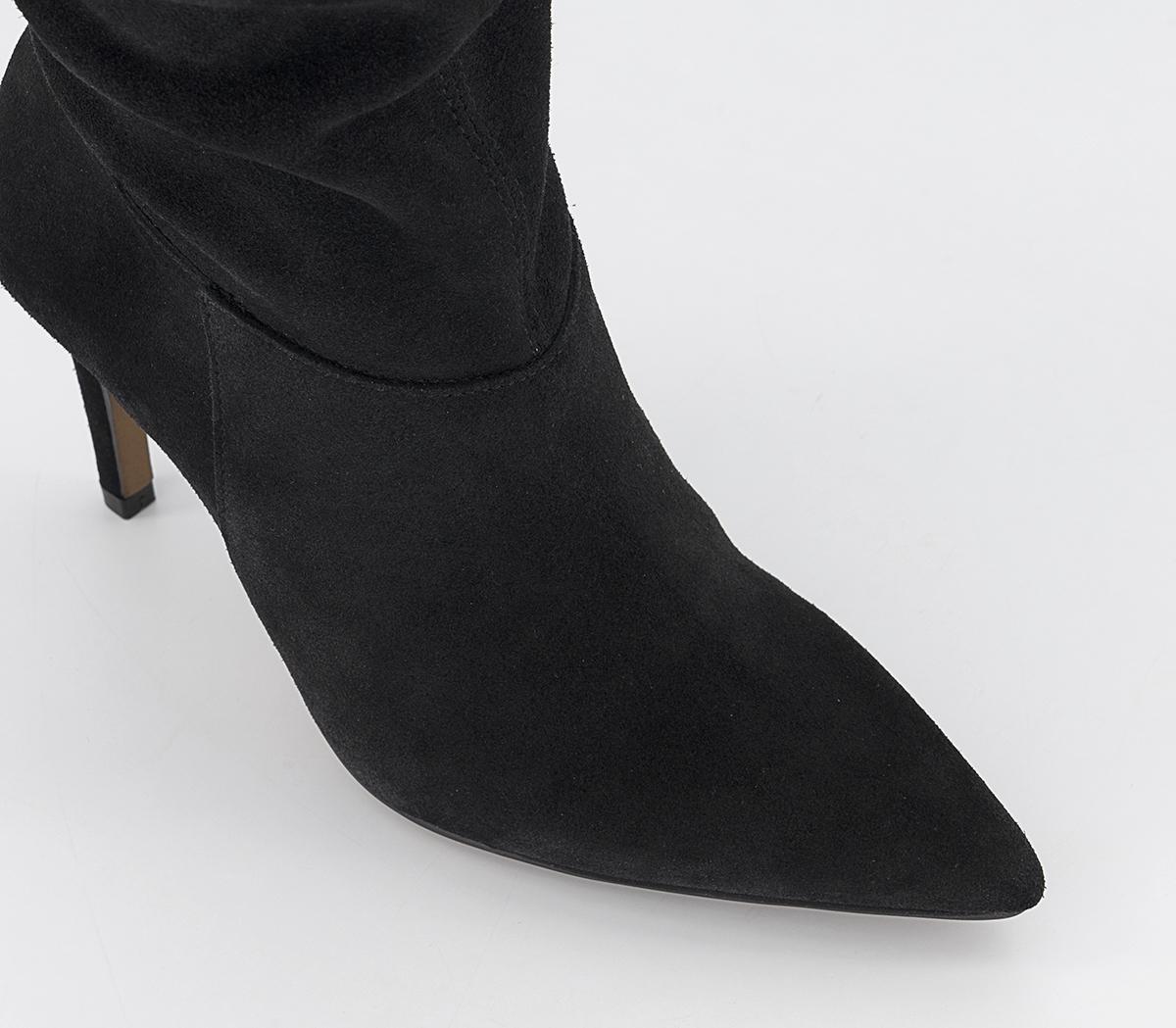 OFFICEKiki Ruch Leg Knee Boots OFFICEKiki Ruch Leg Knee BootsBlack Suede
