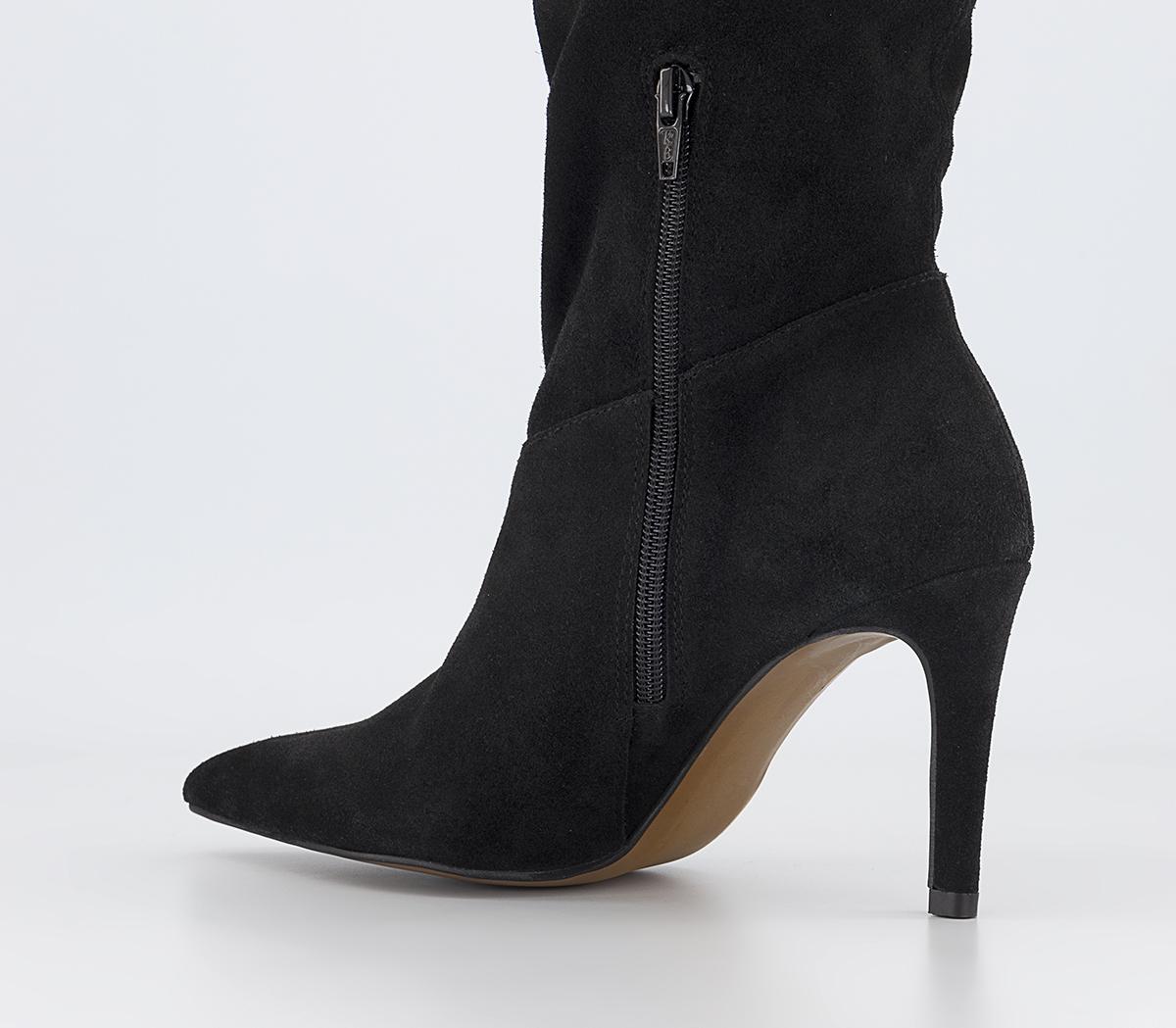 OFFICEKiki Ruch Leg Knee Boots OFFICEKiki Ruch Leg Knee BootsBlack Suede