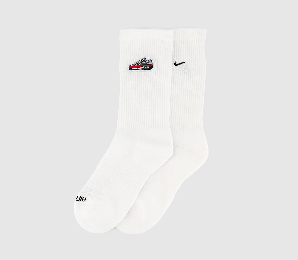 NikeEveryday Plus Air Max Socks 1 PairWhite White Red