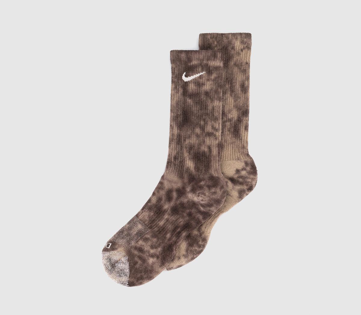 Nike Everyday Plus Socks 1 Pair Khaki Baroque Brown Light Bone Green, S