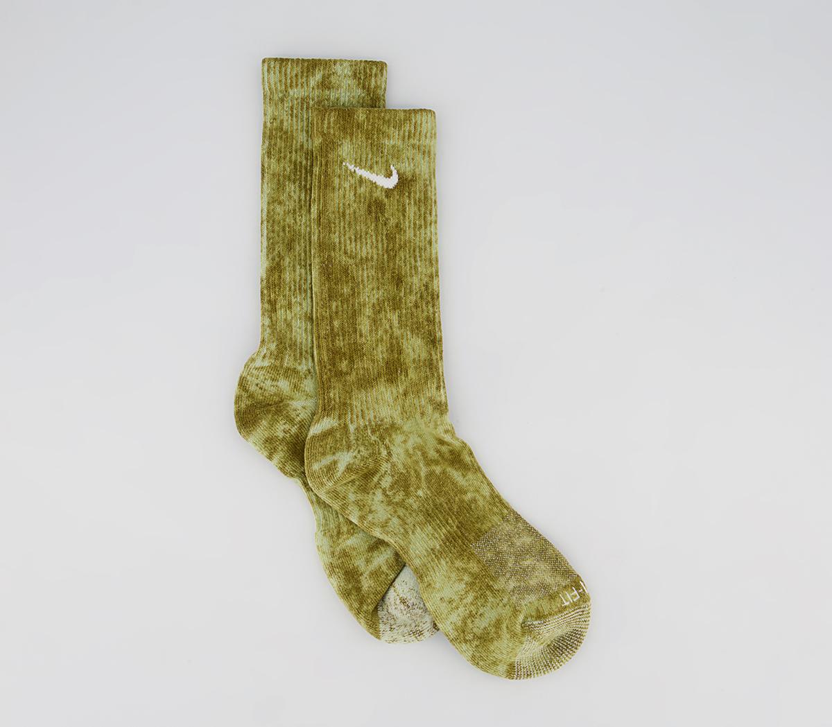 NikeEveryday Plus Socks 1 PairDesert Moss Olive Aura White
