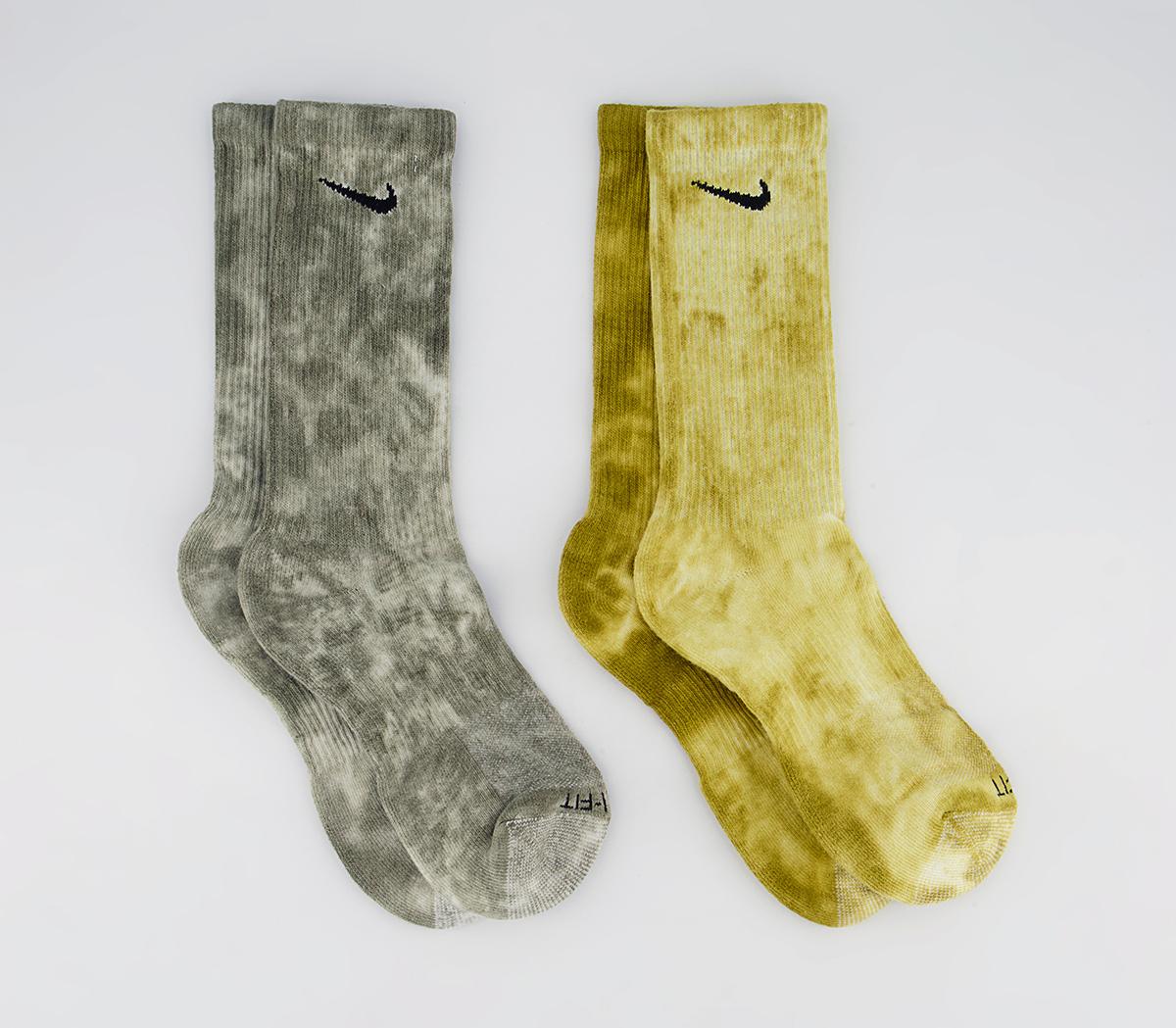 NikeEveryday Plus Socks 2 PairsBrown Multi Tie Dye
