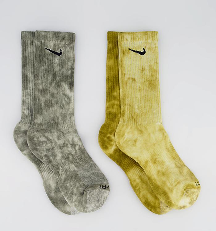 Nike Everyday Plus Socks 2 Pairs Brown Multi Tie Dye
