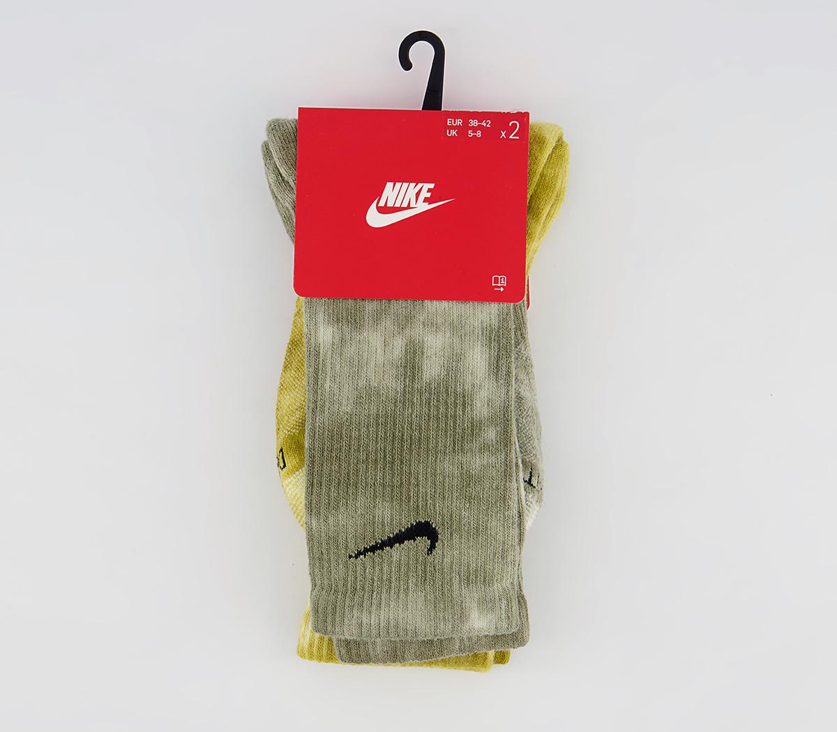 Nike Everyday Plus Socks 2 Pairs Nike Everyday Plus Socks 2 Pairs Brown Multi Tie Dye