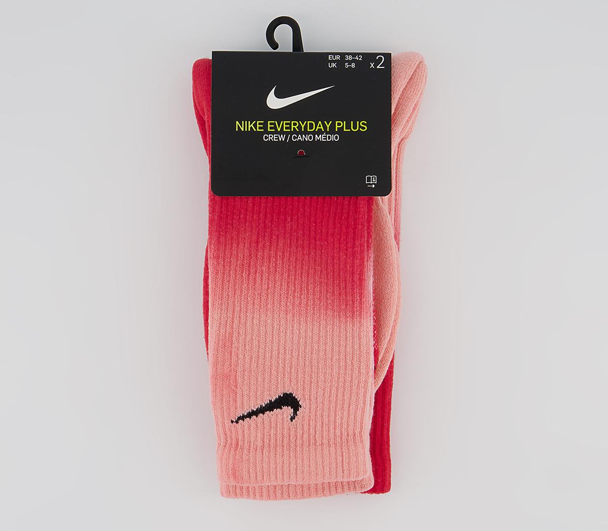 Nike Everyday Plus Socks 2 Pairs Nike Everyday Plus Socks 2 Pairs Pink Multi