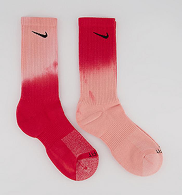 Nike Everyday Plus Socks 2 Pairs Pink Multi