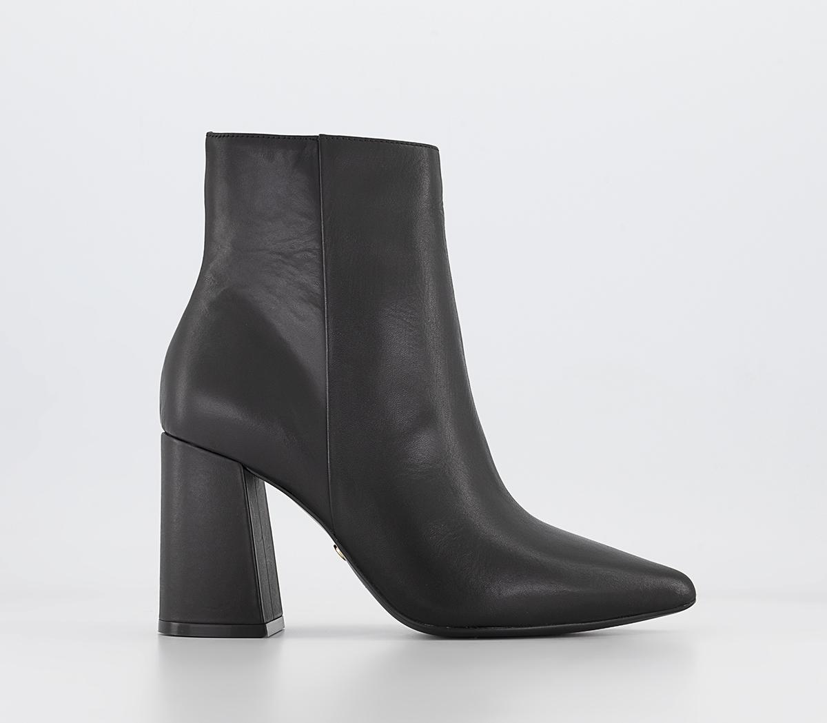 OFFICEAlana Leather Point Block Heel Ankle Boots OFFICEAlana Leather Point Block Heel Ankle BootsBlack Leather