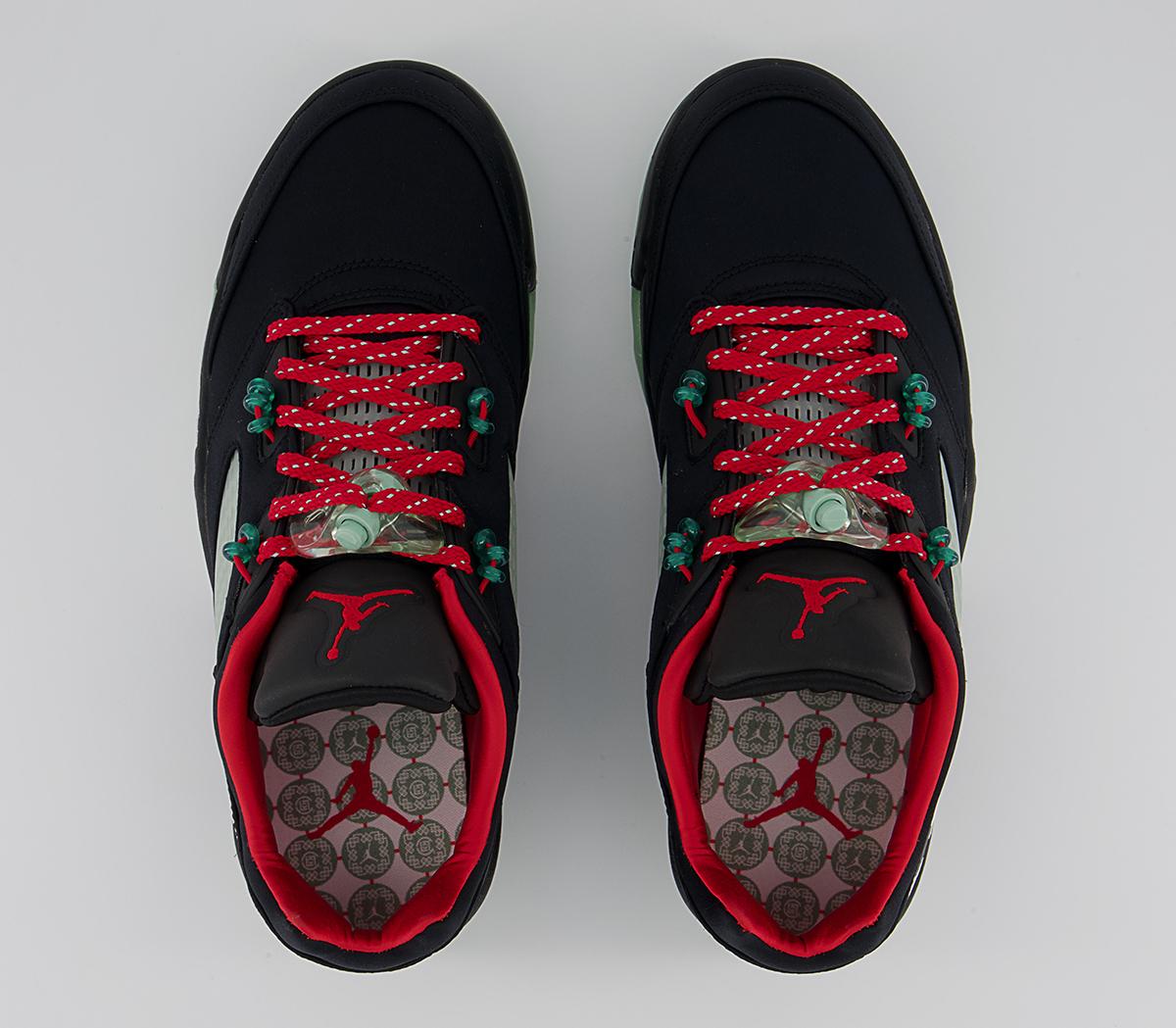 Jordan Jordan 5 Low Trainers Clot Black Jade Fire Red - Men's ...