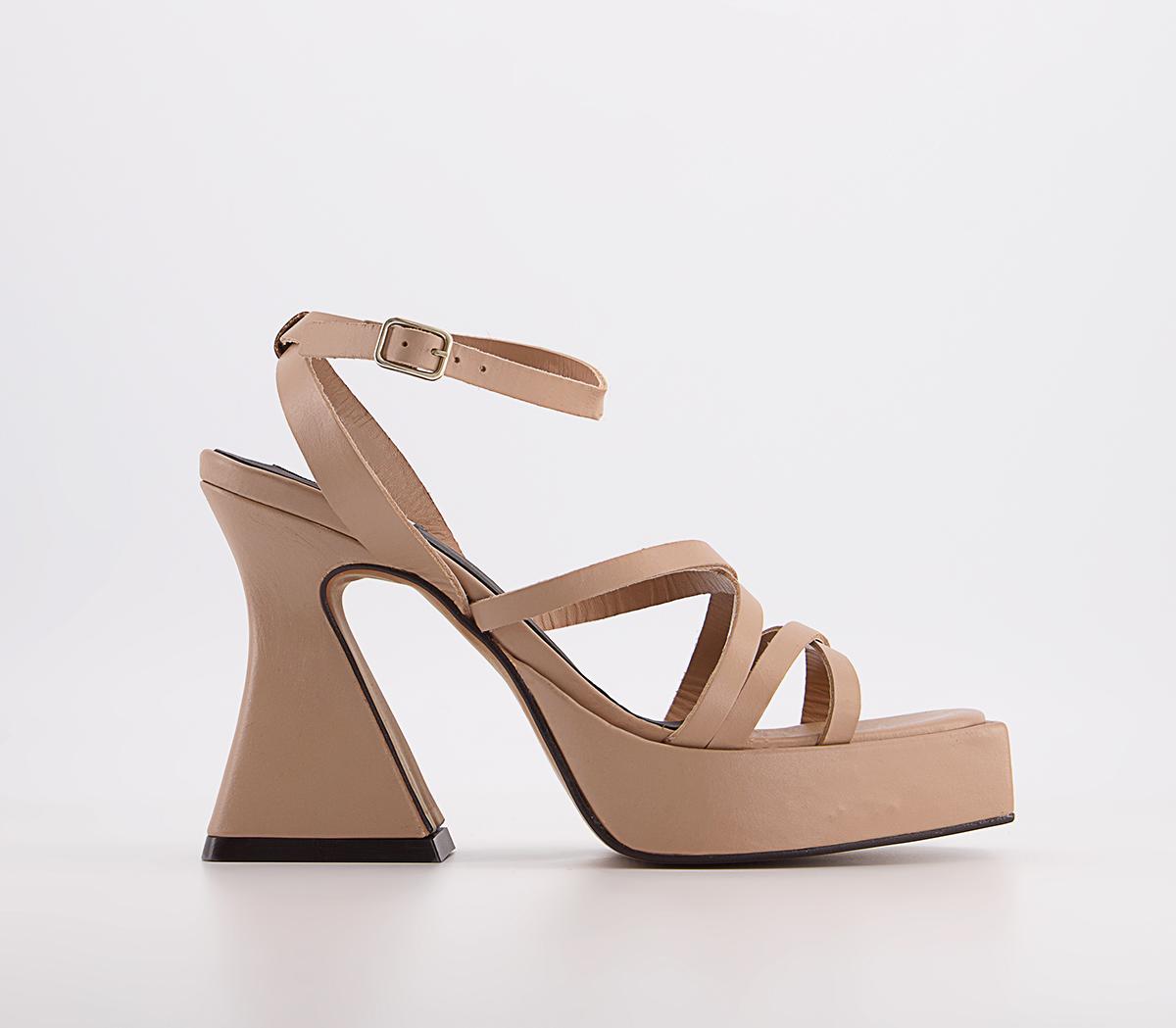 OFFICE Studio Office Studio Milan Strappy Vamp Platform Heels Mushroom