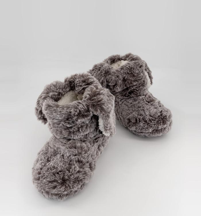 OFFICE Lounge Ruby Bunny Slipper Boots Grey