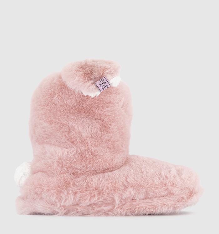 OFFICE Lounge Ruby Bunny Slipper Boots New Pink
