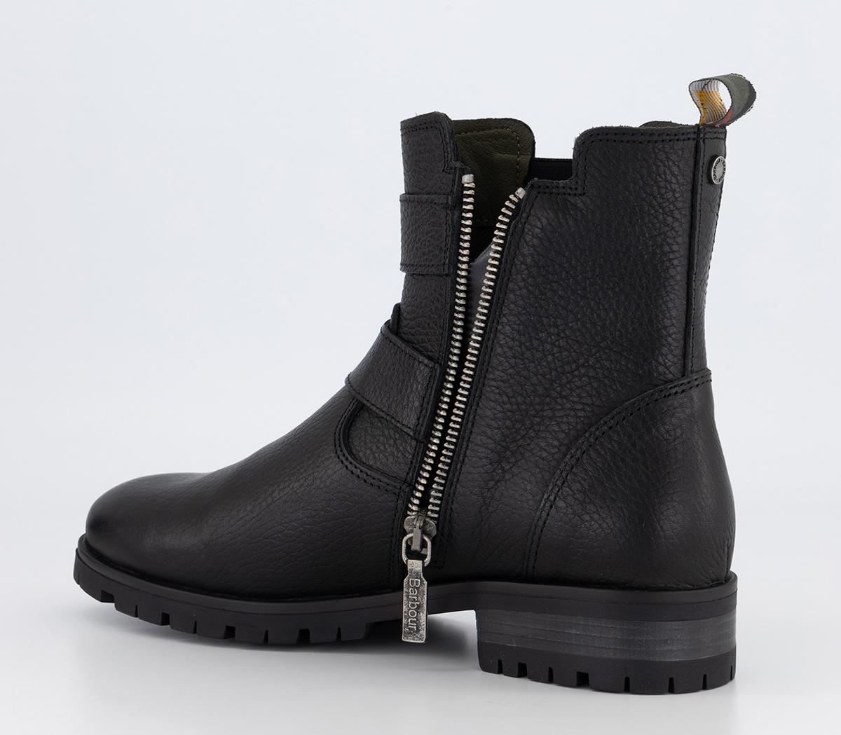 Barbour Marina Buckle Boots Black - Women’s Ankle Boots