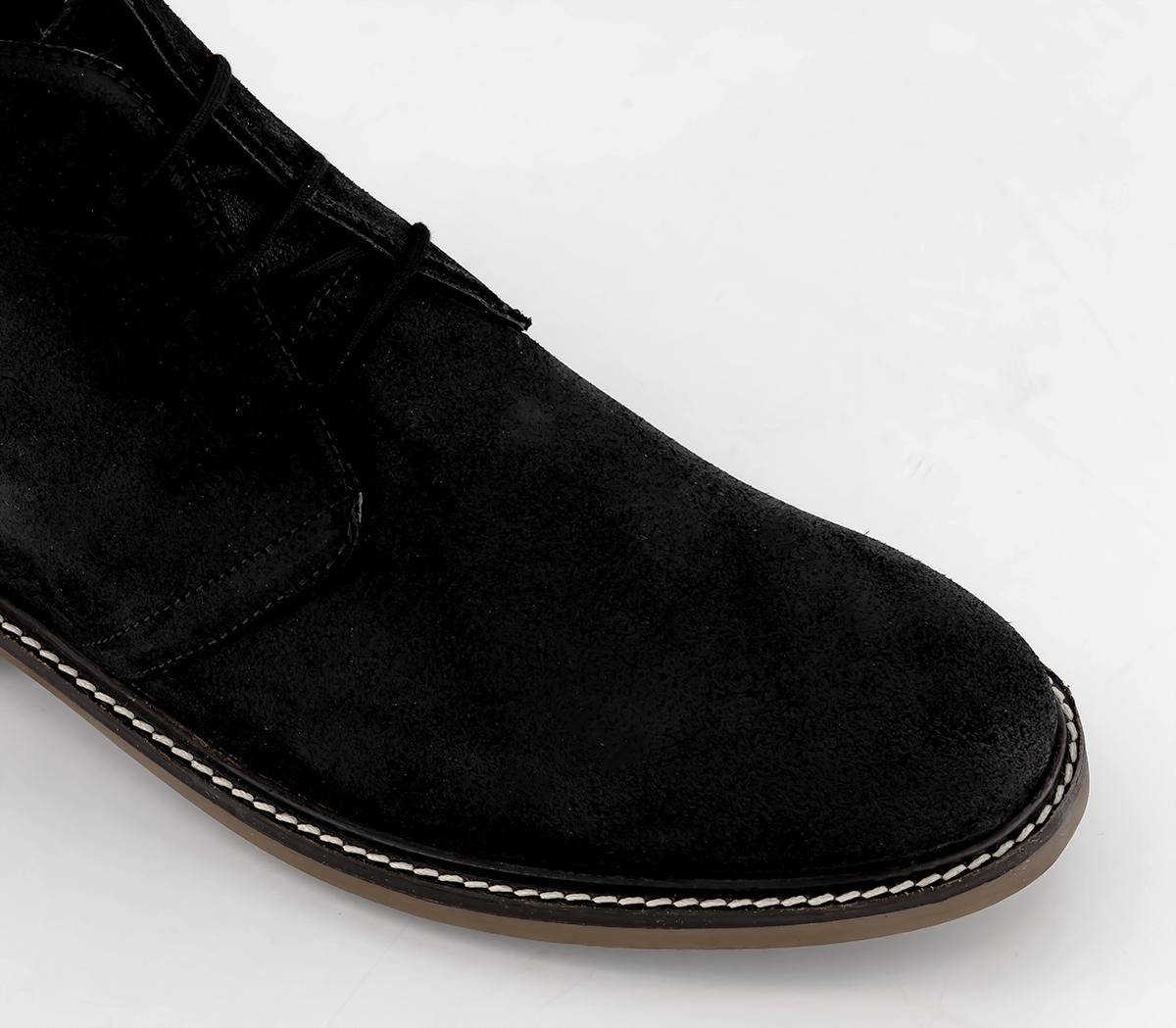 OFFICEBlackburn Waxed Casual Chukka Boots OFFICEBlackburn Waxed Casual Chukka BootsBlack Suede